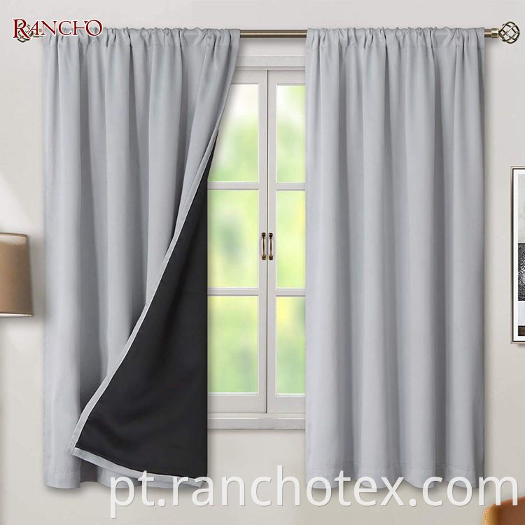 Tamanho personalizado Camada dupla espessa 100% cortina de cortina de cortina para quarto